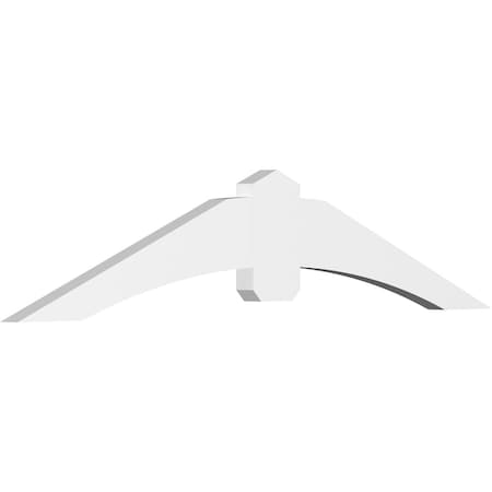 Ekena Millwork Archdale Architectural Grade PVC Gable Bracket, 60"W x 12 1/2"H x 2"D x 6"F, 5/12 Pitch GBP060X13X0206ARC00